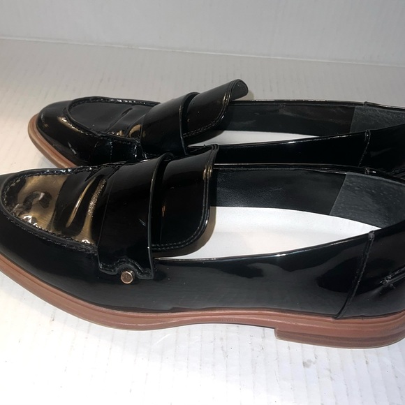 Franco Sarto Black Patent Leather Loafers Women's Fashion Shoes - Picture 3 of 5